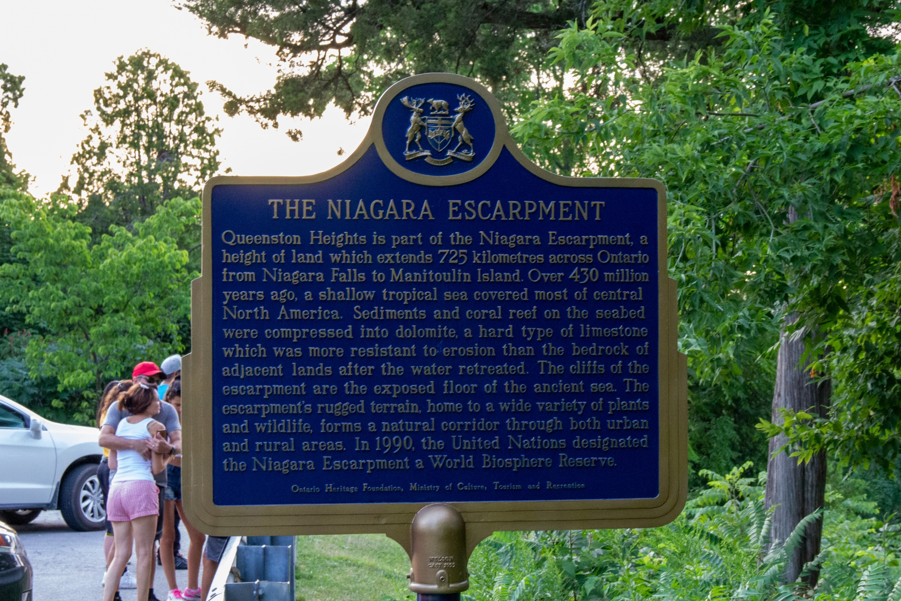 Niagara escarpment historic marker